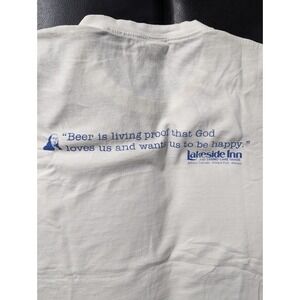 Vintage White Jerzees Funny Quote Bar Comic Casino Shirt M/L